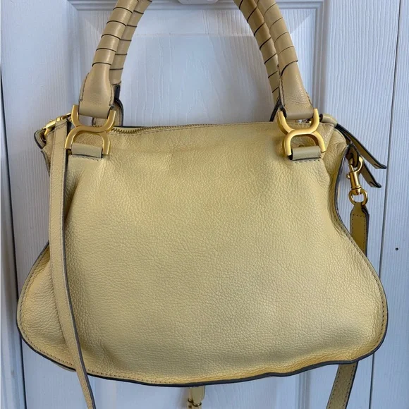 Chloé Butter Yellow (Chloé calls it “Sunlight”) large Marcie w/crossbody strap. - Picture 5 of 10